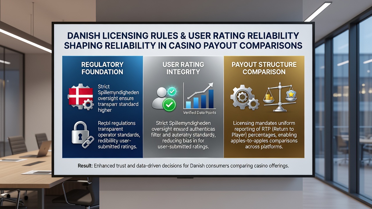 Grafik der viser sammenhæng mellem licensregler og brugeranmeldelser af udbetalinger
